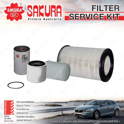 Sakura Oil Air Fuel Filter Service Kit for Hino Ranger 9 FG1J 8.0L TD 1996-2002