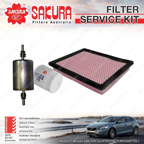 Sakura Oil Air Fuel Filter Service Kit for Holden Commodore VT VX VY V6