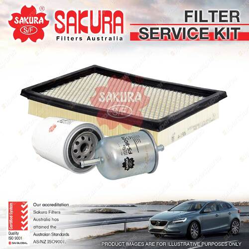 Premium Quality Sakura Oil Air Fuel Filter Service Kit for Ford Falcon EA 6Cyl