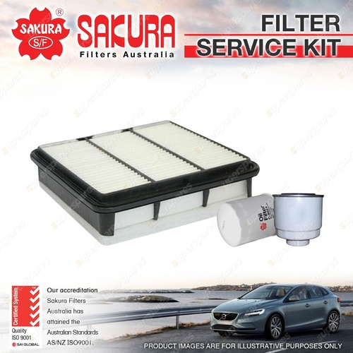 Sakura Oil Air Fuel Filter Service Kit for Mitsubishi Triton 2.5L TD ML MN