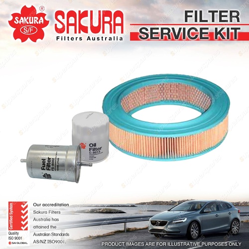 Sakura Oil Air Fuel Filter Service Kit for Nissan Pulsar N13 1.6L Petrol 4Cyl