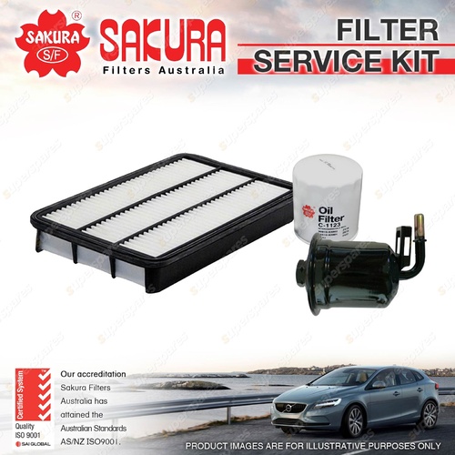 Sakura Oil Air Fuel Filter Service Kit for Lexus ES300 MCV20R 3.0L V6 1996-2001