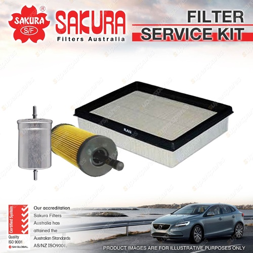 Sakura Oil Air Fuel Filter Service Kit for Volkswagen Bora 1J Golf 1J R32 Petrol