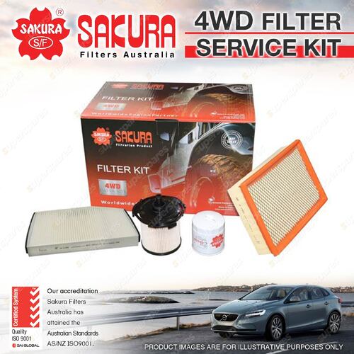 Sakura Spin-On Oil Air Fuel Cabin 4WD Filter Service Kit for Ford Transit VM VO