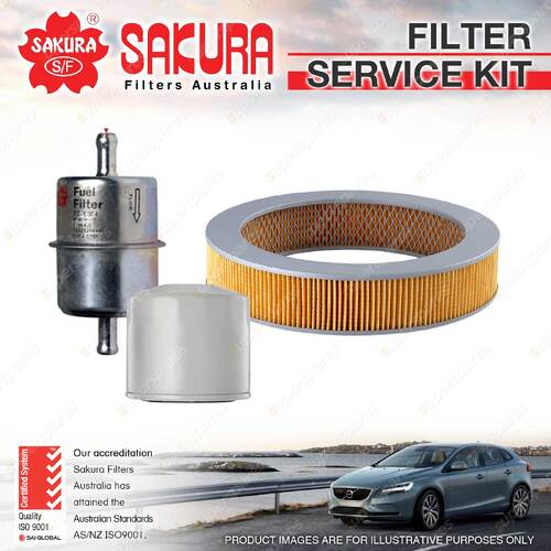 Sakura Oil Air Fuel Filter Service Kit for Honda Accord SY SV 1.6L 8V 1982-1983