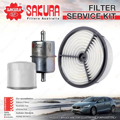 Sakura Oil Air Fuel Filter Service Kit for Holden Rodeo KB43 KB49 TFR16 TFR25 8V