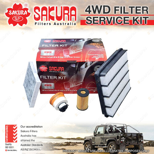 Sakura 4WD Filter Service Kit for Toyota Landcruiser LC200 VDJ200R 4.5L 15-21