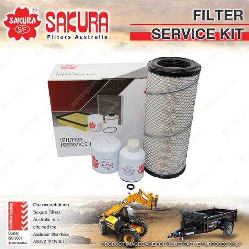 Sakura Oil Air Fuel Filter Service Kit for Bobcat S550 S590 T590 2.6L V2607