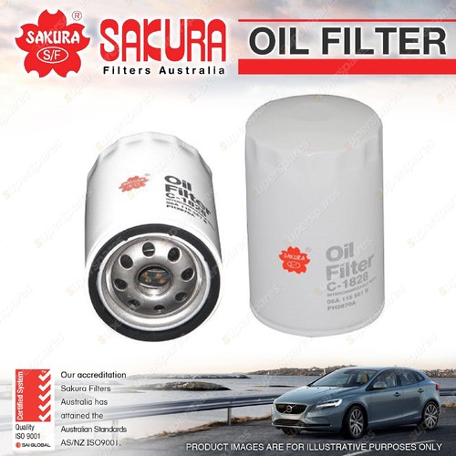 Sakura Oil Filter for Ford Escape ZG 1.5 2.0L Petrol 4Cyl 12/2016-On Refer Z553