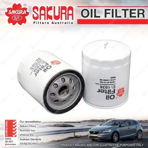 Sakura Oil Filter for VOLVO S40 1.8 2.0L Petrol 4Cyl 5/2004-2010 Refer Z632