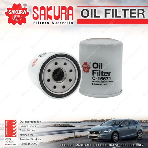 Sakura Oil Filter for Isuzu D-MAX TF MU-X 3.0L Turbo Diesel 4Cyl 2012-On