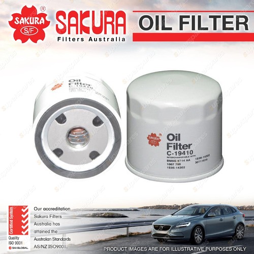 Sakura Oil Filter for Mazda 2 DY 1.4 Petrol FXJA 03/2003 - 09/2007