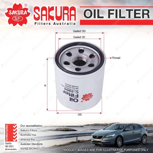 Sakura Oil Filter for Hyundai Accent RB 1.4L 1.6L 4Cyl Petrol DOHC 16V