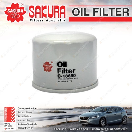 Sakura Oil Filter for Subaru Levorg V1 WRX V1 WRX STI VA 2.0L 4Cyl Petrol Turbo