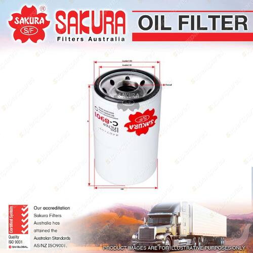 Sakura Oil Filter for Daewoo MEGA250-V 5.8 Litre D1146T I6 12V OHV 1900-2024