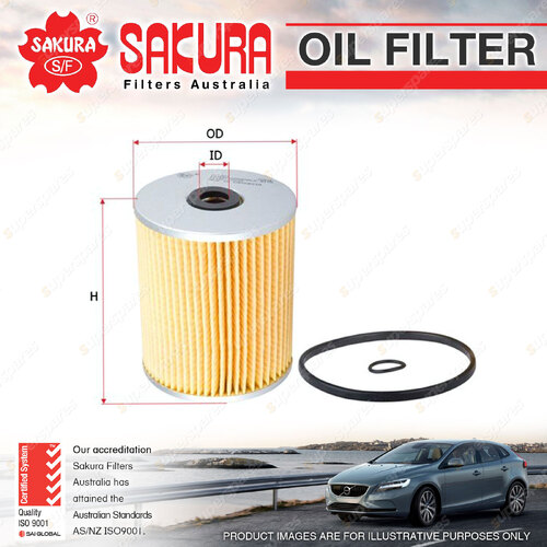 Sakura Oil Filter for Mitsubishi Jeep 2.7L 4DR5 I4 8V Convertible 1974-1986