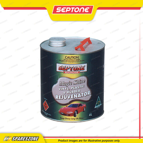 Septone Magic Shine Vinyl Plastic & Rubber Rejuvenator 4 Litre Water Resistance