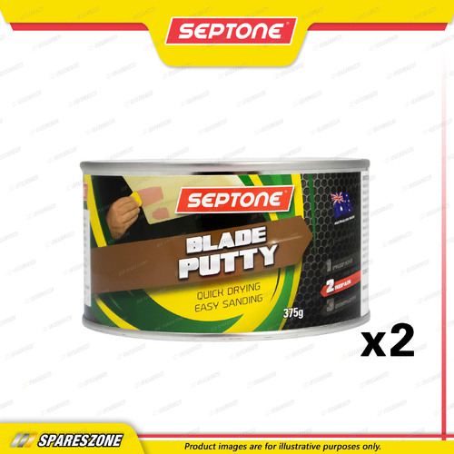 2 x Septone Blade Putty 375G Heavy Bodied Single Pack Nitrocellulose Based Putty