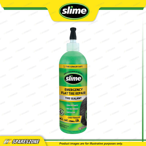 Slime Tyre Sealant Prevent and Repair Flat Tires 473ML Stops Slow Leaks