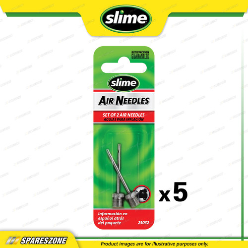 5 x Slime Metal Air Needles Compatible with Standard Air Pumps&Compressors