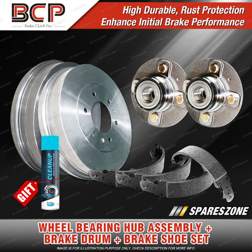 Rear Wheel Bearing Hub Ass Brake Drum Shoe Kit for Hyundai Accent LC 1.5 W/O ABS