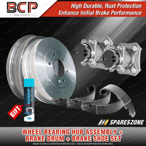 Rear Wheel Bearing Hub Ass + Brake Drum Shoe Kit for Nissan Tiida C11 1.8L