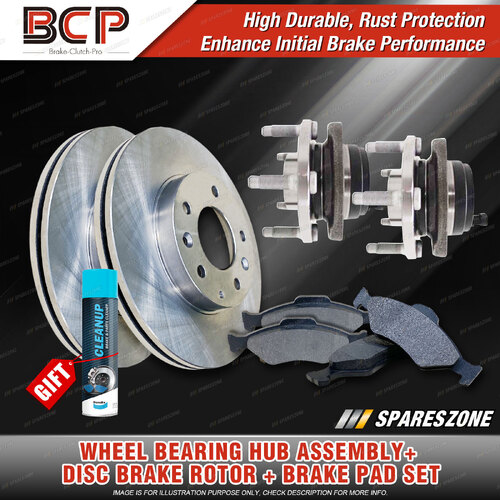 Front Wheel Bearing Hub Ass + Brake Kit for Holden Commodore VE 3.0L 3.6L 108Nm