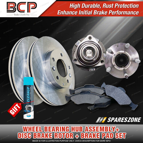 Front Wheel Bearing Hub Assembly + Brake Kit for Holden Commodore VF 3.0L 3.6L