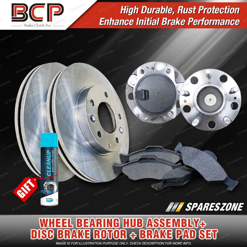 Rear Wheel Bearing Hub Assembly + Brake Rotor Pad Kit for Kia Sportage QL EPB