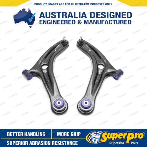 Front Superpro Control Arm Lower Kit for Ford Fiesta MK7 not fit ST 14mm bolt