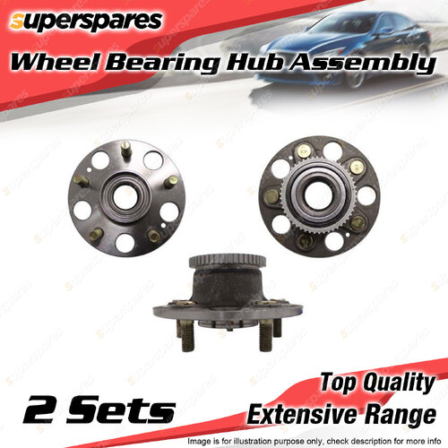 2x Rear Wheel Bearing Hub Ass for Honda Accord CE1 2.2L F22B1 I4 SOHC 1992-1998