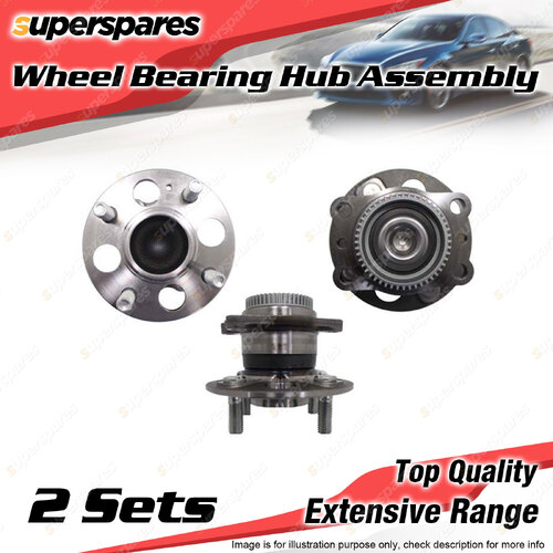 2x Rear Wheel Bearing Hub Ass for Hyundai Accent RB 1.4 1.6 G4FC G4LC D4FB 11-17