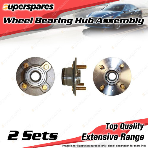 2x Rear Wheel Bearing Hub Ass for Hyundai Accent LC LS 1.5 1.6L G4EC G4ED 00-06