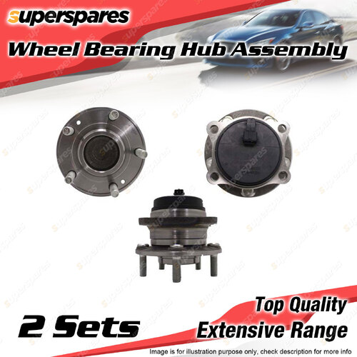 2x Rear Wheel Bearing Hub Ass for Hyundai Santa Fe CM 3.3 3.5L G6DC G6DB7A 07-12