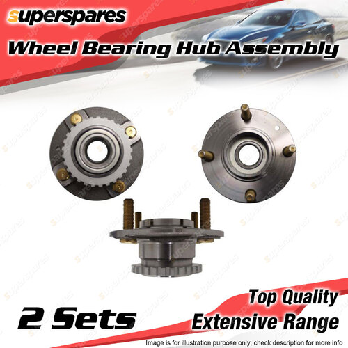 2x Rear Wheel Bearing Hub Ass for Hyundai Coupe RD Excel X3 Lantra J2 J3 ABS