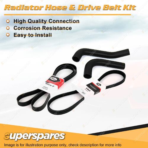 Radiator Hose + Gates Belt Kit for Chrysler Neon JA 2.0L 16V S4RE 1996-1999