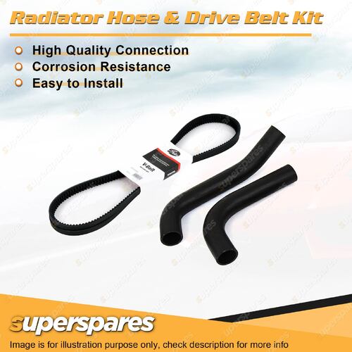 Radiator Hose + Gates Belt Kit for Chrysler Charger Valiant VH VJ VK without A/C