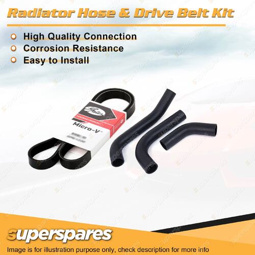 Radiator Hose + Gates Belt Kit for Daewoo Nubira J100 1.6L 16V 1997-1999 Manual