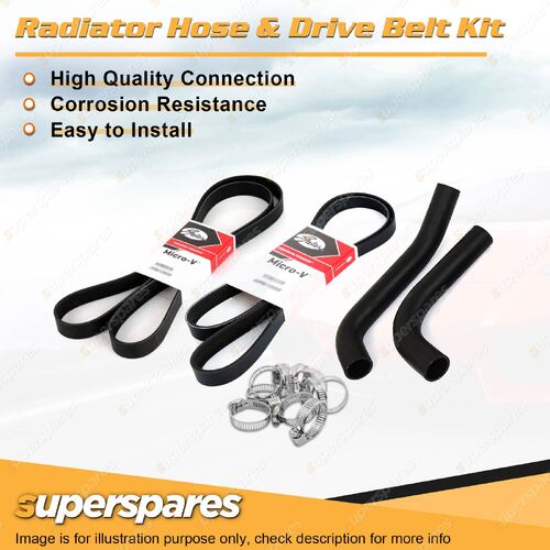 Radiator Hose + Gates Belt Kit for Holden Colorado RC Rodeo RA 3.6L 2005-2012