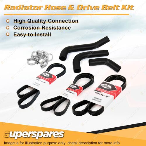 Radiator Hose + Gates Belt Kit for Toyota Hilux RZN149R RZN154R RZN174R 2.7L