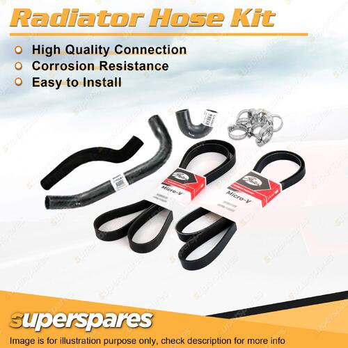 Radiator Hose + Gates Belt Kit for Holden Statesman WH WK 3.8L L67 1999-2004