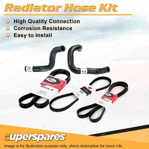 Radiator Hose + Gates Drive Belt Kit for Mazda 323 BG 1.8L BP 10/1989-8/1994