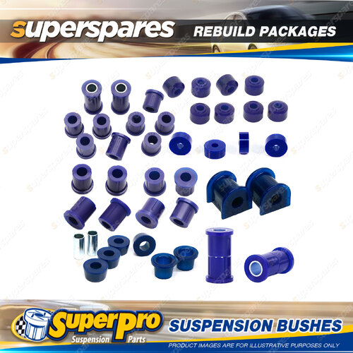 Front + Rear Superpro Suspenison Bush Kit for Ford Courier 2WD PC PD 85-99