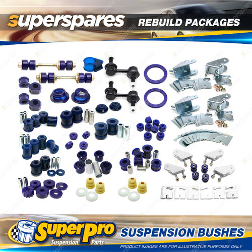 Front + Rear SuperPro Suspenison Bush Kit for Ford Falcon AU I Sedan Solid Axle