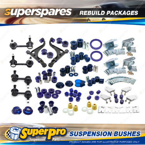 Front Rear Superpro Suspenison Bush Kit for Ford Falcon AU 2 3 Sedan Solid Axle