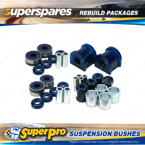 Front + Rear SuperPro Suspenison Bush Kit for Ford Fiesta Mk 3 Incl. XR2 76-1997