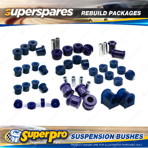 Front + Rear SuperPro Suspenison Bush Kit for Ford Spectron Van 1983-1990