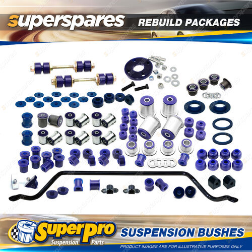 Front + Rear Superpro Suspenison Bush Kit for Holden H Series HQ HJ HX HZ 71-80