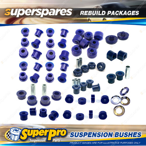 Front + Rear Superpro Suspenison Bush Kit for Nissan Datsun D21 2WD 4 Cyl 85-99