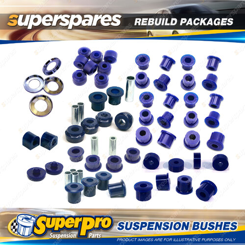 Front + Rear SuperPro Suspenison Bush Kit for Nissan Navara D21 2WD 4 Cyl 85-99